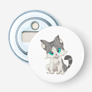 DÉCAPSULEUR PETITE CUISINE GRIS ET BEIGE AUX YEUX BLEUS