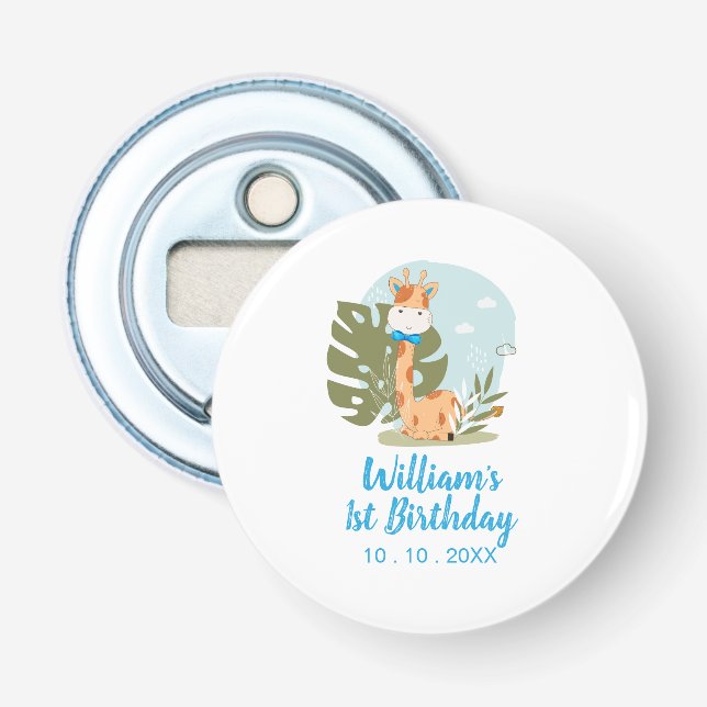 Décapsuleur Petite Giraffe (animal de Safari garçon) Anniversa (Devant)