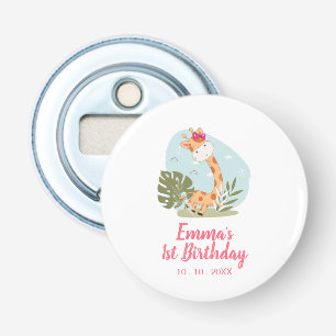 Décapsuleur Petite Giraffe (Fille Safari animal) Anniversaire