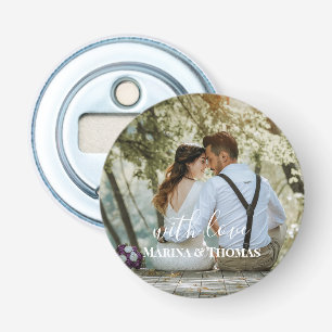 Décapsuleur Photo Mariage Personnalisée Avec Calligraphie Mod