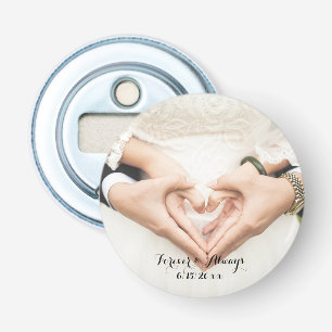Décapsuleur Photo Mariage personnalisée pour toujours et toujo