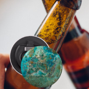 Décapsuleur Pierre minérale bleu Chrysocolla