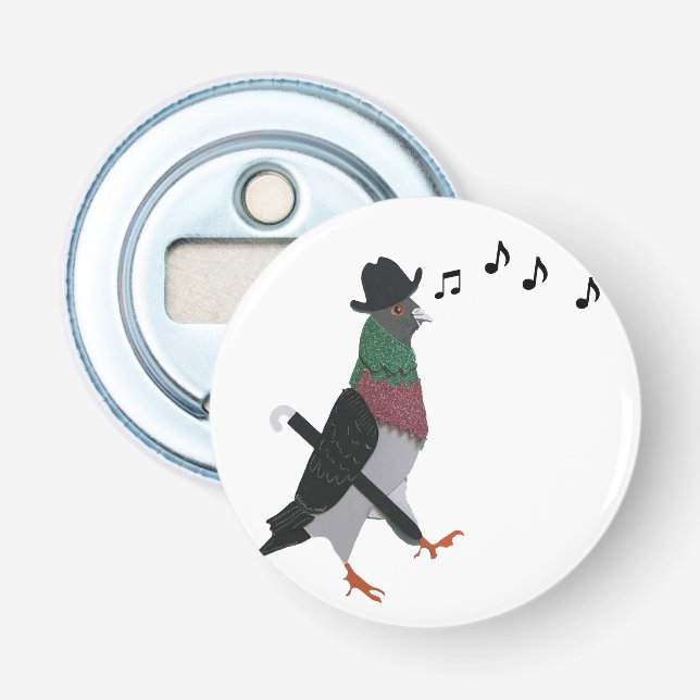 Décapsuleur Pigeon À Propos De La Ville Drôle (Devant)