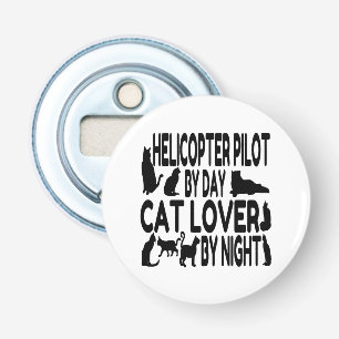 Décapsuleur Pilote d'hélicoptère Amoureux des chats