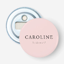 Pink Minimal Bridesmaid Nom personnalisé