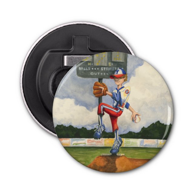Décapsuleur Pitcher de baseball sur Mound par Jay Throckmorton (Devant)