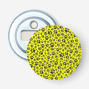 Décapsuleur Poches de chien noir et blanc Pointe Polka sur jau