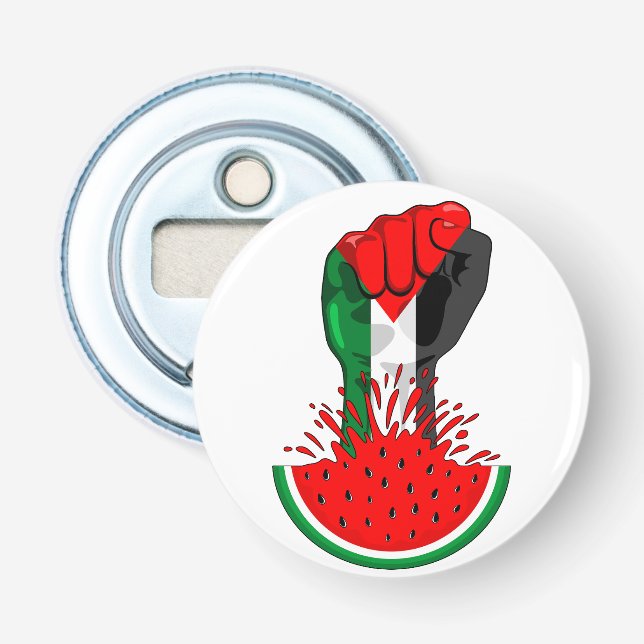 Décapsuleur Poing de résistance palestinienne sur le symbole d (Devant)