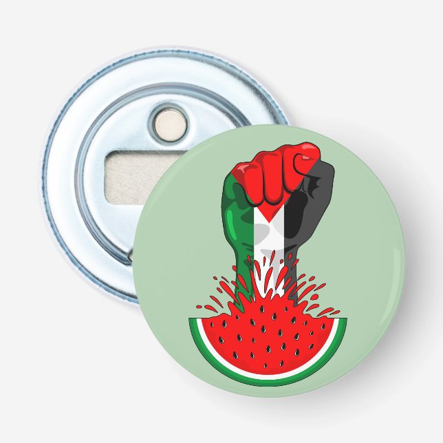 Décapsuleur Poing de résistance palestinienne sur le symbole d (Devant)