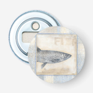 Décapsuleur Poissons gris sur l'arrière - plan beige