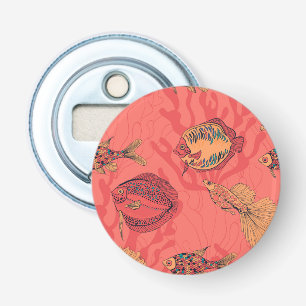 Décapsuleur Poissons sur corail vivant arrière - plan