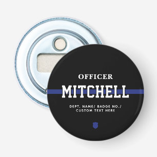 Décapsuleur Policier personnalisé Ligne Bleue Mince