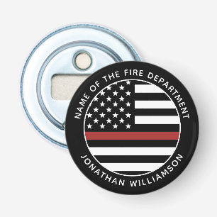 Décapsuleur Pompier personnalisé Mince Red Line USA Drapeau