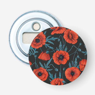 Décapsuleur Poppies, rouge et bleu sur noir