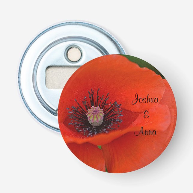 Décapsuleur Poppy Mariage personnalisé (Devant)