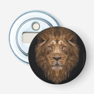 Décapsuleur Portrait de lion géométrique