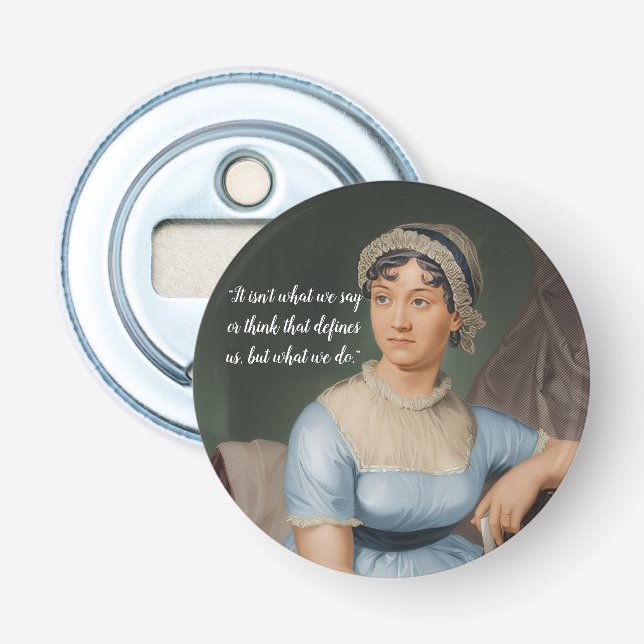 Décapsuleur Portrait et citation de Jane Austen (Devant)