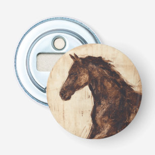 Décapsuleur Profil de cheval sauvage Brown