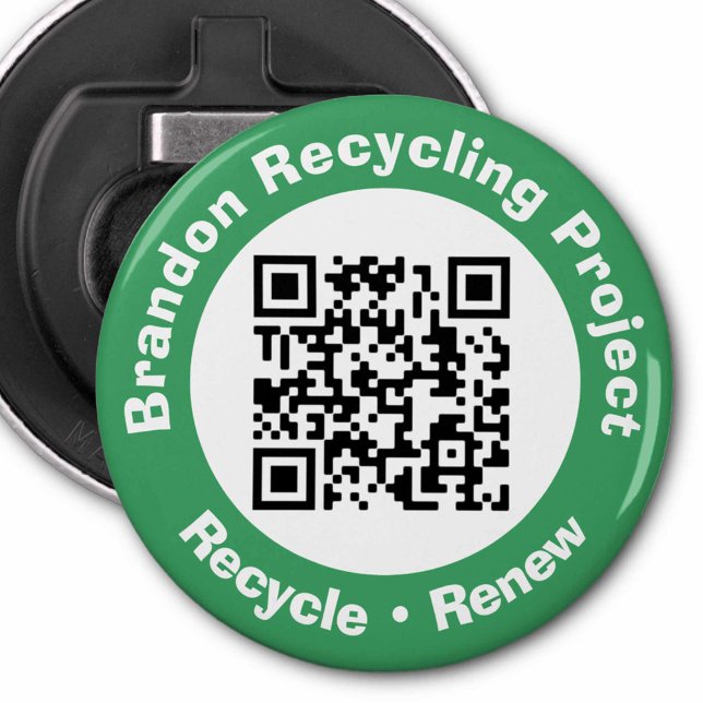 Décapsuleur Projet de recyclage QR Code Recycle & Renouveler. (Créateur téléchargé)