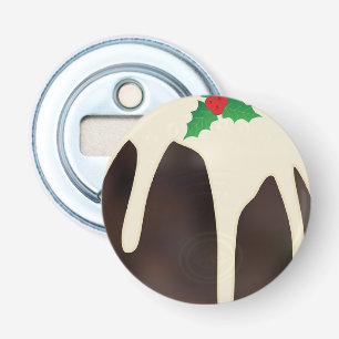 Décapsuleur Pudding de Noël aux pelouses,