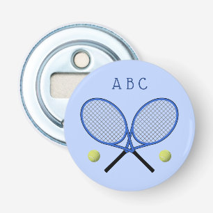 Décapsuleur Raquettes croisées de tennis initiales ouvre-boute