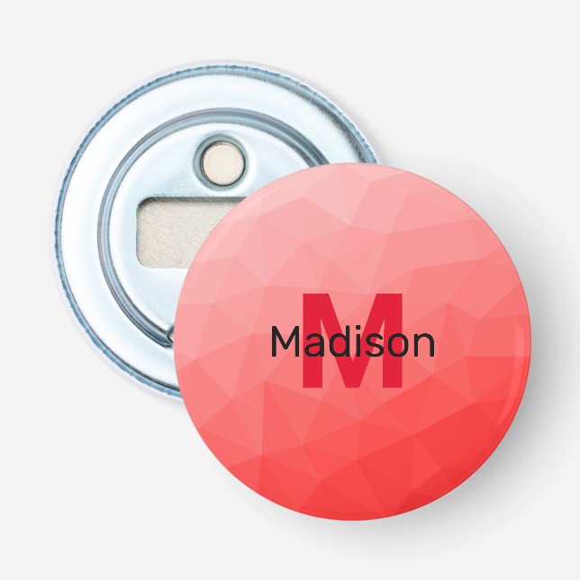 Décapsuleur Red gradient geometric mesh pattern Monogram (Devant)