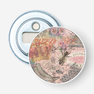 Décapsuleur Reine Abeille Vintage Beau Collage