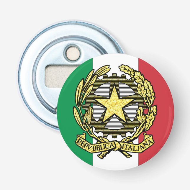 Décapsuleur République italienne et drapeau italien (Devant)