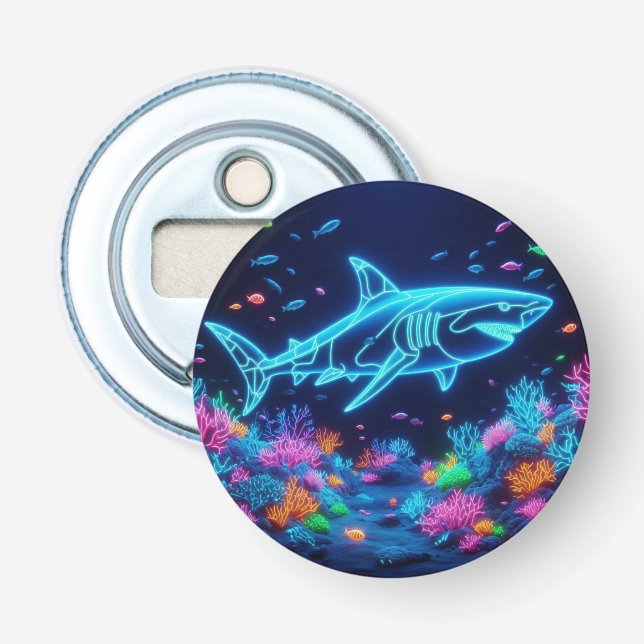 Décapsuleur Requin néon coloré (Devant)