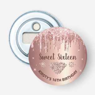 Décapsuleur Rose Gold qui dégouline de Glitter & Diamant Sweet