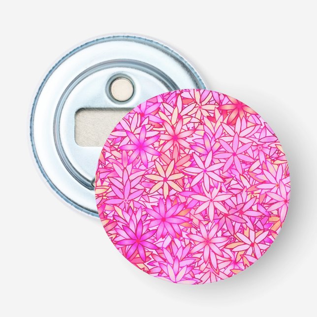 Décapsuleur rose, pêche, orchidée et fleurs de corail (Devant)