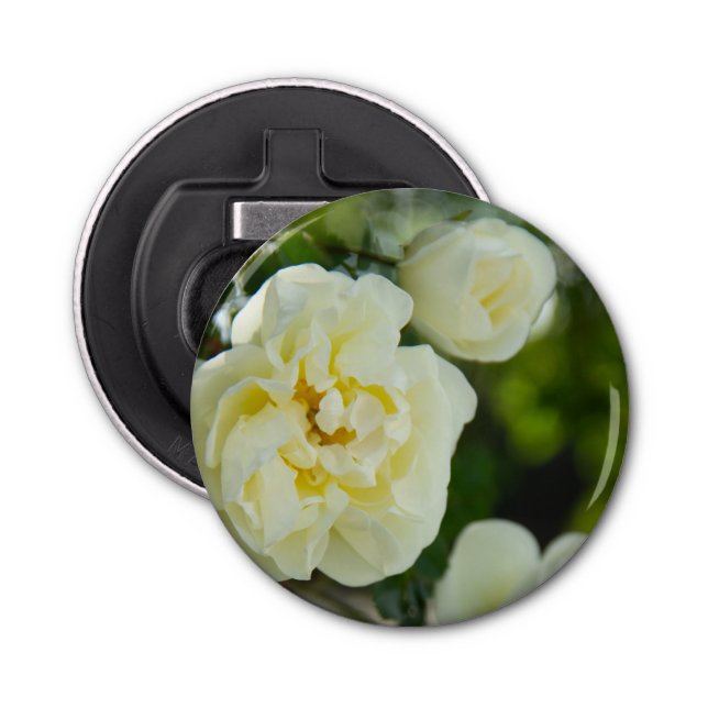 Décapsuleur Roses blanches mignonnes pour positives (Devant)