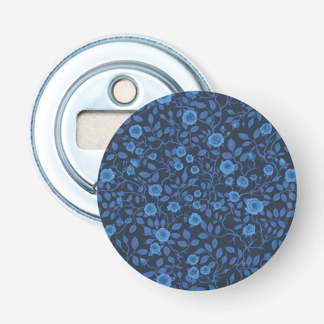 Décapsuleur Roses sauvages en bleu (Devant)