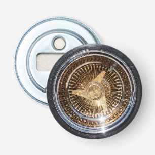 Décapsuleur Roues à fils d'or à roues basses Pneus à roues à c