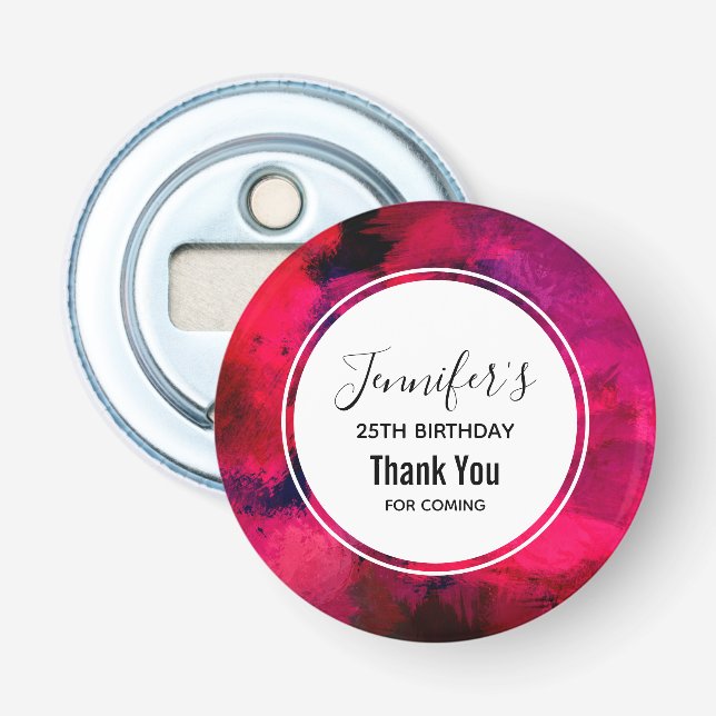 Décapsuleur Rouge foncé et violet Gras moderne Abstrait annive (Devant)