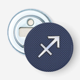 Décapsuleur Sagittarius Zodiac Sign on Blue Carbon Fiber Decor