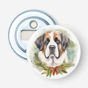 Décapsuleur Saint Bernard Christmas Wreath Festive Pup