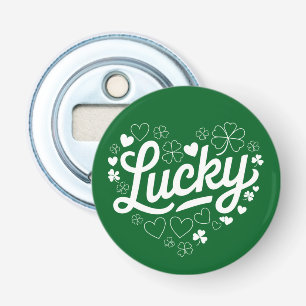 Décapsuleur Saint Patrick's Day Heart Lucky Clover Shamrock