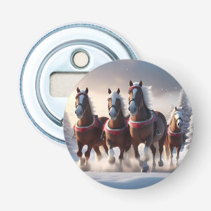 Décapsuleur Santas Chevaux de Neige de Noël,