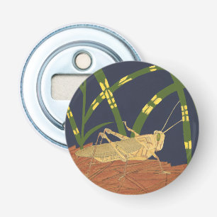 Décapsuleur Sauterelle dans l'herbe verte sur l'arrière - plan