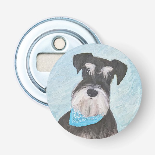 Décapsuleur Schnauzer (Miniature) Peinture - Chien original mi (Devant)