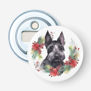 Décapsuleur Scottish Terrier Christmas Wreath Festive Pup
