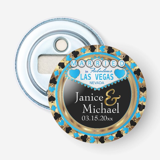 Décapsuleur Se marier à Las Vegas - Baby Blue (Devant)