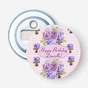 Décapsuleur Shabby Rose Rose Floral Tea Party violet