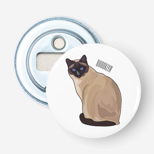 Décapsuleur Siamese cat cartoon (Devant)