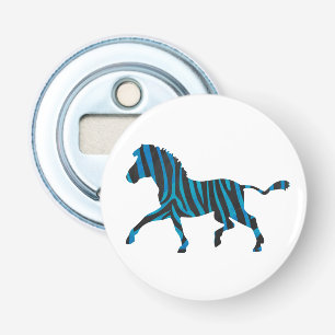 Décapsuleur Silhouette noire et bleue Zebra