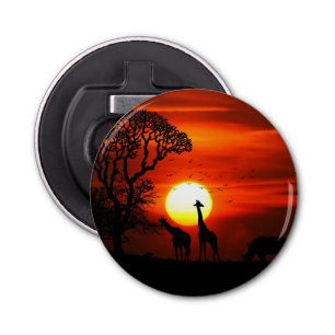 Décapsuleur Silhouettes africaines d'animal de coucher du