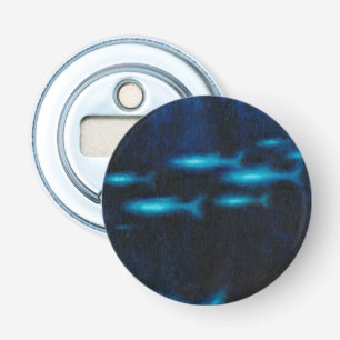 Décapsuleur Silhouettes translucides bleues de poissons