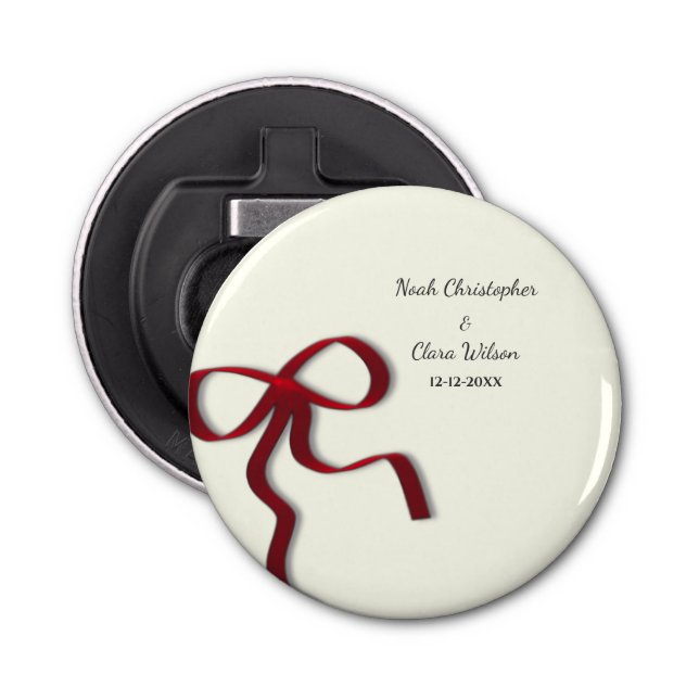 Décapsuleur Simple Élégant minimaliste Bow rouge (Devant)