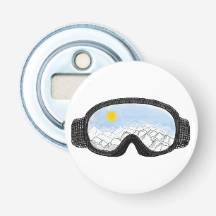 Décapsuleur Ski Goggles Mountain View Illustration